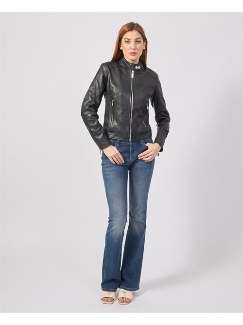 Giubbotto donna in pelle Richmond X nero